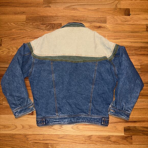 Vintage 90’s International Male Denim And Corduroy Moto Jacket Size Medium - Picture 2 of 15